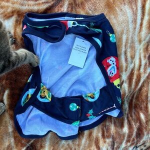 NWT Disney 100 Yrs Blue Christmas Pet Pajamas Holiday Family Ornaments Velcro L